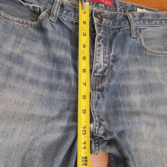 Guess Men's Del Mar Fit Slim Straight Jeans 36x28 Light Wash Blue Denim Classic - Picture 10 of 16